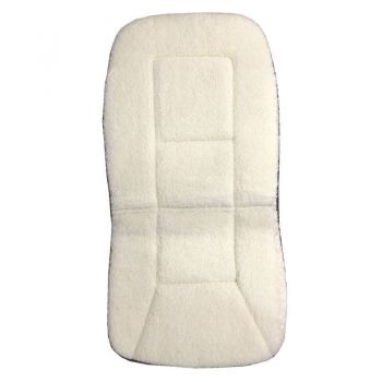 Πλατοκάθισμα Αυτοκινήτου / Καρέκλας Γραφείου Γούνινο Άσπρο 1 Τεμάχιο