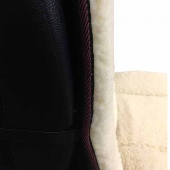 Πλατοκάθισμα Αυτοκινήτου / Καρέκλας Γραφείου Γούνινο Άσπρο 1 Τεμάχιο