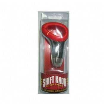 Πόμολο Λεβιέ Ταχυτήτων Universal Κόκκινο/Νίκελ Με Τρύπα Για Κανονική Όπισθεν 37020