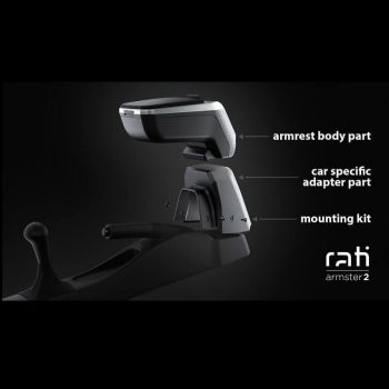 Κονσόλα Χειροφρένου Τεμπέλης Armster 2 Για Citroen C3 Picasso 2009-2017 Ασημί Χρώμα Χωρίς Θήκη Rati Pocket