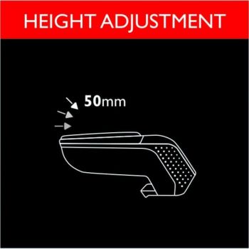 Κονσόλα Χειροφρένου Τεμπέλης Armster 2 Για Citroen C3 Picasso 2009-2017 Ασημί Χρώμα Χωρίς Θήκη Rati Pocket