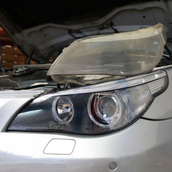 Κρύσταλλα Φαναριών Για Bmw 5 Series E60 Pre-Facelift Sedan / Touring 03-07 Ζευγάρι 2 Τεμάχια