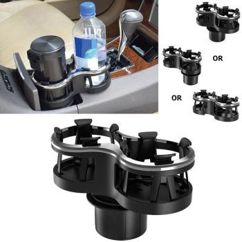 Ποτηροθήκη Διπλή Με Περιστρεφόμενη Βάση Μαύρη Νίκελ 22525