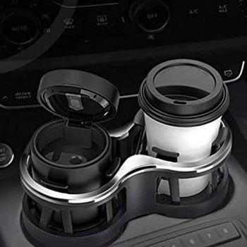 Ποτηροθήκη Διπλή Με Περιστρεφόμενη Βάση Μαύρη Νίκελ 22525