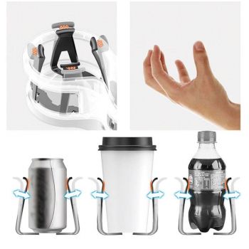 Ποτηροθήκη Διπλή Με Περιστρεφόμενη Βάση Μαύρη Νίκελ 22525