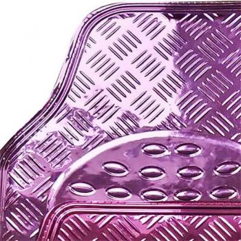 Πατάκια Αυτοκινήτου Universal Look Αλουμινίου Ροζ 4 Τεμάχια 33399