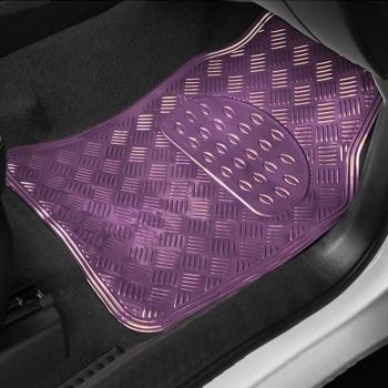 Πατάκια Αυτοκινήτου Universal Look Αλουμινίου Ροζ 4 Τεμάχια 33399