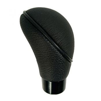 Πόμολο Λεβιέ Ταχυτήτων Universal Δερμάτινο Με Λάστιχο Μαύρο Οβαλ Για Κανονική Όπισθεν 37113