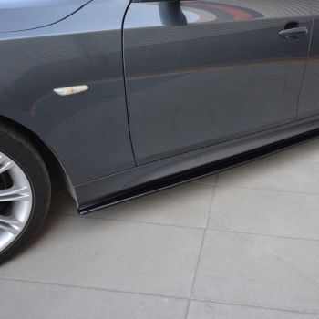 Πλαινά Μαρσπιέ Για Bmw 5 E60/E61 03-11 M-Tech Γυαλιστερό Μαύρο Από Abs Πλαστικό Maxton Design 2 Τεμάχια