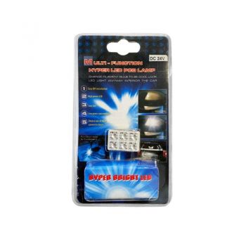 Led Πλαφονιέρας 6 Led 24volt Με 5 Αντάπτορες Μπλε 1 Τεμάχιο