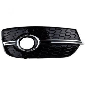 Δίχτυ Προφυλακτήρα Εμπρός Πλαινό Για Για Audi Q3 8U 11-15 RSQ3 Look Γυαλιστερό Μαύρο / Χρώμιο Αριστερό & Δεξί 2 Τεμάχια