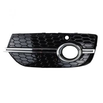 Δίχτυ Προφυλακτήρα Εμπρός Πλαινό Για Audi Q3 8U 11-15 RSQ3 Look Γυαλιστερό Μαύρο / Χρώμιο Με Pdc Αριστερό & Δεξί 2 Τεμάχια