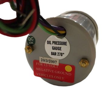 Όργανο Πίεσης Λαδιού Auto Gauge Λευκό 52mm Με 7 Χρώματα