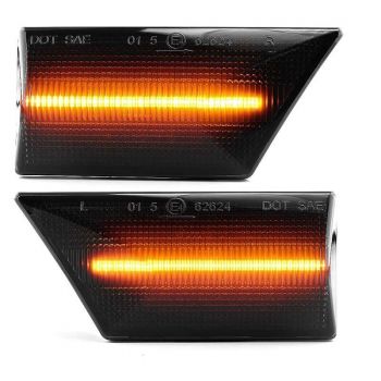 Πλαϊνά Φλας Φτερού Για Opel Vectra C 02-08 / Signum 03-09 Led Dynamic Smoke 2 Τεμάχια