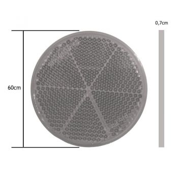 Αντανακλαστικό Αυτοκόλλητο Στρόγγυλο 60mm Proplast Κόκκινο 26101102 1 Τεμάχιο