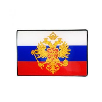 Αυτοκόλλητο Αυτοκινήτου Σημαία ''Ρωσία΄΄ 8cm x 5.4cm Με Επικάλυψη Σμάλτου 1 Τεμάχιο