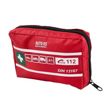 Φαρμακείο Πρώτων Βοηθειών Mini Με Πιστοποίηση Din 13167 15 x10.5 x 3.5cm Auto GS Με 26 Είδη 18220