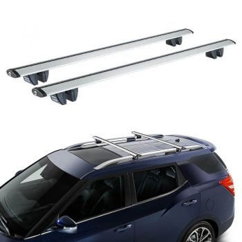 Μπάρες Οροφής Αλουμινίου Αεροδυναμικές CRUZ 924-791 Airo R-108cm Railing System Ασημί 2 Τεμάχια