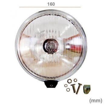 Προβολέας Στρόγγυλος Ø160mm H3 12 Volt 55W FX1160 Λευκός Με Καπάκι 1 Τεμάχιο