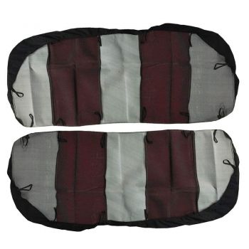 Καλύμματα Καθισμάτων Υφασμάτινα Smart Style Μαύρο-Κόκκινο Σετ Εμπρός-Πίσω 8 Τεμάχια