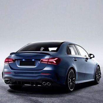 Αεροτομή Πορτ Παγκάζ Για Mercedes-Benz A-Class V177 18+ 4D Sedan Γυαλιστερή Μαύρη Από Abs Πλαστικό