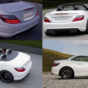 Αεροτομή Πορτ Παγκάζ Για Mercedes-Benz SLK R172 11-19 Amg Look Lipspoiler Από Abs Πλαστικό