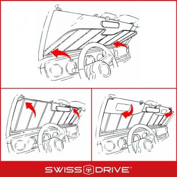 Ηλιοπροστασία Παρμπρίζ Αλουμινίου Μπλε Matte Large MATTBLU 145 x70 cm 1 Τεμάχιο