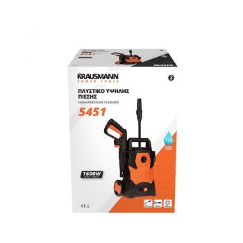 Πλυστικό Μηχάνημα Krausmann Υψηλής Πίεσης 1600W 120 Bar 66696 (5451)