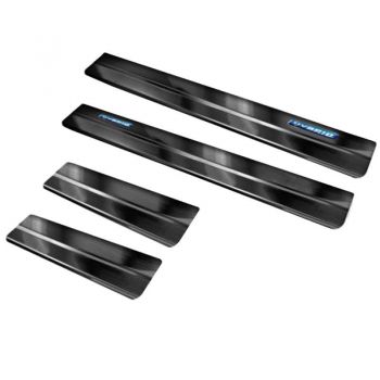 Διακοσμητικά Εσωτερικά Μασπιέ Πόρτας Για Toyota Rav4 16-18 / Toyota C-ΗR 2016+ Ηybrid Μαύρα Αυτοκόλλητα 4 Τεμάχια