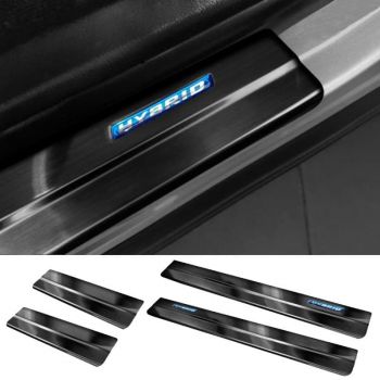 Διακοσμητικά Εσωτερικά Μασπιέ Πόρτας Για Toyota Rav4 16-18 / Toyota C-ΗR 2016+ Ηybrid Μαύρα Αυτοκόλλητα 4 Τεμάχια