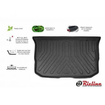 Πατάκι Πορτ-Παγκάζ 3D Σκαφάκι Από Λάστιχο TPE Για Smart ForFour 453 2014+ , Renault Twingo 2015-2018 Μαύρο Rizline