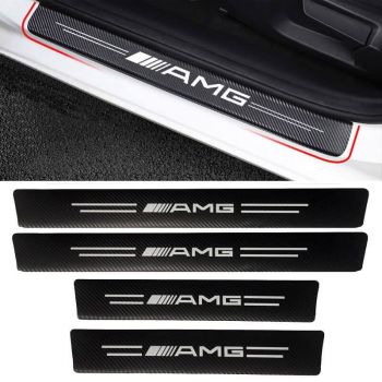 Διακοσμητικά Εσωτερικά Μασπιέ Πόρτας Carbon Look Amg Αυτοκόλλητα 4 Τεμάχια