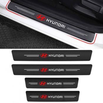 Διακοσμητικά Εσωτερικά Μασπιέ Πόρτας Carbon Look Hyundai Αυτοκόλλητα 4 Τεμάχια