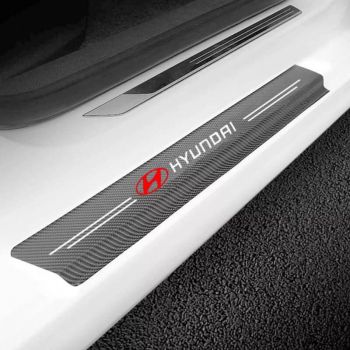 Διακοσμητικά Εσωτερικά Μασπιέ Πόρτας Carbon Look Hyundai Αυτοκόλλητα 4 Τεμάχια