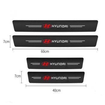 Διακοσμητικά Εσωτερικά Μασπιέ Πόρτας Carbon Look Hyundai Αυτοκόλλητα 4 Τεμάχια