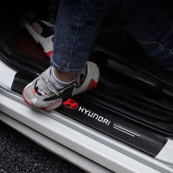 Διακοσμητικά Εσωτερικά Μασπιέ Πόρτας Carbon Look Hyundai Αυτοκόλλητα 4 Τεμάχια