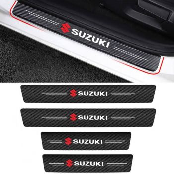 Διακοσμητικά Εσωτερικά Μασπιέ Πόρτας Carbon Look Suzuki Αυτοκόλλητα 4 Τεμάχια