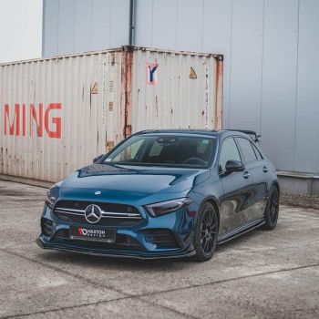 Πλαινά Μασπιέ Για Mercedes-Benz A-Class W177 18+ A35 Amg Line Έκδοση Μαύρο Γυαλιστερό Από Abs Πλαστικό 2 Τεμάχια