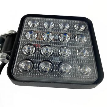 Προβολέας Εργασίας 16 Led Τετράγωνος 110mm x 110mm 48W Flat 10-80V 99089