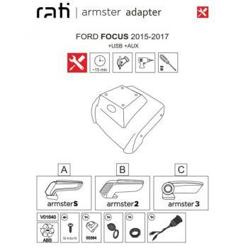 Βάση Τεμπέλη Ειδική Για Ford Focus 15-17 Armster Rati 1 Τεμάχιο