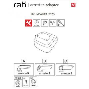 Βάση Τεμπέλη Ειδική Για Hyundai I20 20+ / Bayon 21+ Armster Rati 1 Τεμάχιο