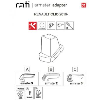 Βάση Τεμπέλη Ειδική Για Renault Clio 2019+ Armster Rati 1 Τεμάχιο