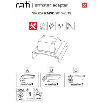 Βάση Τεμπέλη Ειδική Για Skoda Rapid 13-19 Armster Rati 1 Τεμάχιο