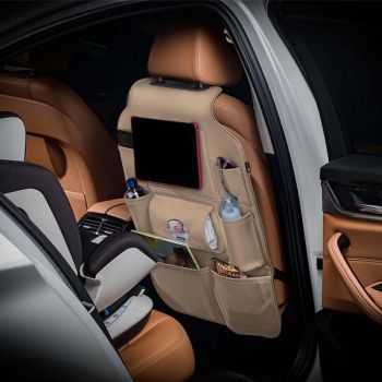 Θήκη Οργάνωσης - Organizer Πλάτης Καθίσματος Αυτοκινήτου Otom Exclucive Από Τεχνόδερμα Μπεζ Χρώμα 77,5cm x 49cm Universal 1 Τεμάχιο ORG-103