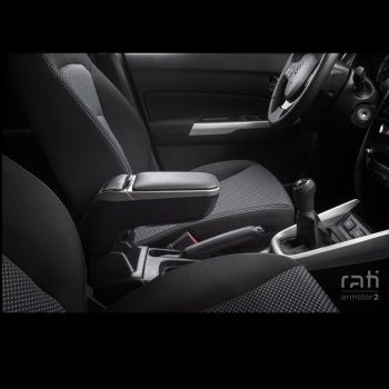 Κονσόλα Χειροφρένου Τεμπέλης Με Βάση Armster 2 Για Kia Soul 09-14 Ασημί Χρώμα Σετ 2  Τεμάχια