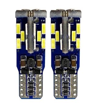 Λάμπες Led T10 12-24 Volt 30 Led Canbus Μπλε Χρώμα Auto GS 100548 2 Τεμάχια 16084
