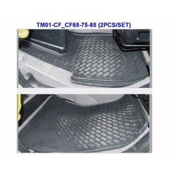 Πατάκια Φορτηγού Σκαφάκια 3D Από Λάστιχο Για  Daf CF65, CF75,  CF85 "Star Diamond" 2 Τεμάχια Μαύρα