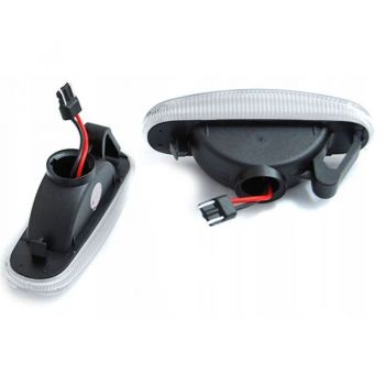 Πλαϊνά Φλας Φτερού Για Citroen Nemo 07-15 / Fiat Doblo 00-10 / Fiorino 07-13 / Idea 03-11 / Linea 07-12 / Multipla / Panda 03-12 / Punto / Grande Punto / Evo 05-18 / Qubo 08+ / Stilo / Lancia Mussa / Peugeot Bipper 08+ Led Dynamic Φιμέ 2 Τεμάχια