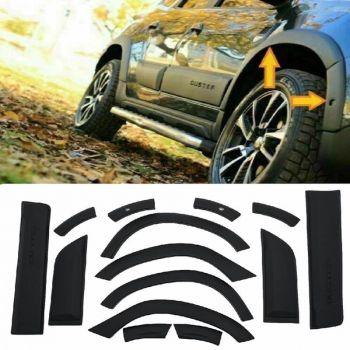 Πλαϊνά Φτερά Τροχών Για Dacia Duster 2018-2021 & Τριμ Πόρτας Σετ 14 Τεμαχίων