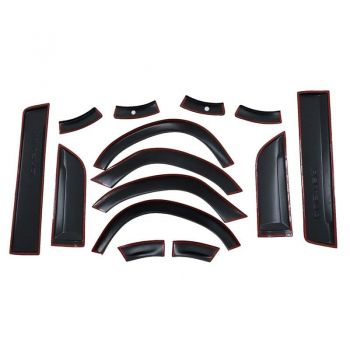 Πλαϊνά Φτερά Τροχών Για Dacia Duster 2018-2021 & Τριμ Πόρτας Σετ 14 Τεμαχίων